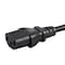 Monoprice SVT; SJT Extension Cord, 18 AWG, Indoor, 18/3, 1 Outlets, IEC 60320 C13, Black, IEC 60320 C14, 4 ft 27293 - alternate 7